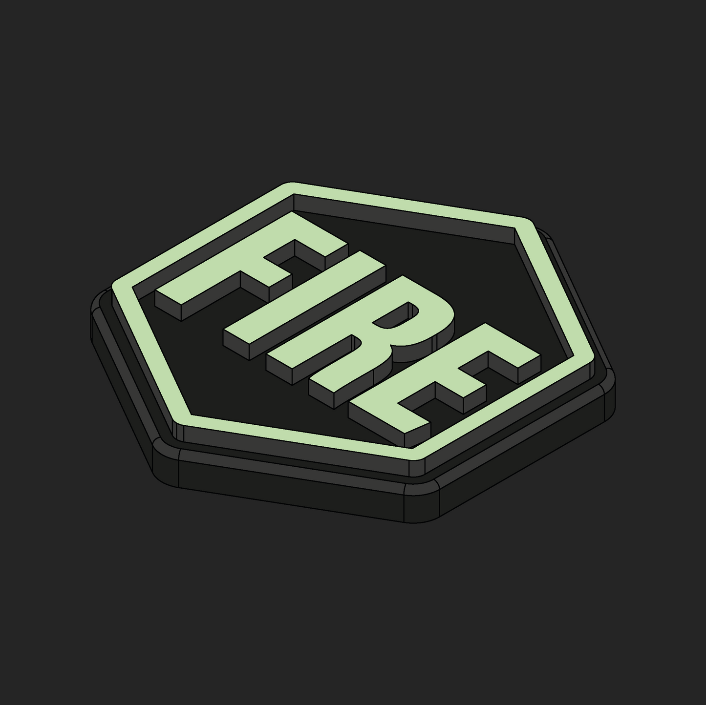 Fire Glow Velcro Patches - Hexapatch