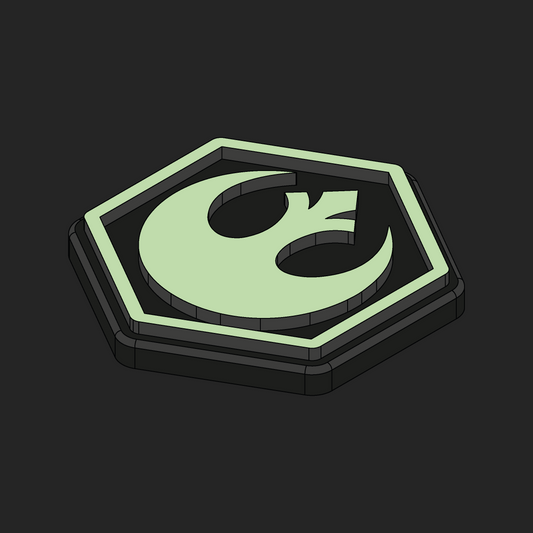 Rebel Glow Velcro Patches - Hexapatch