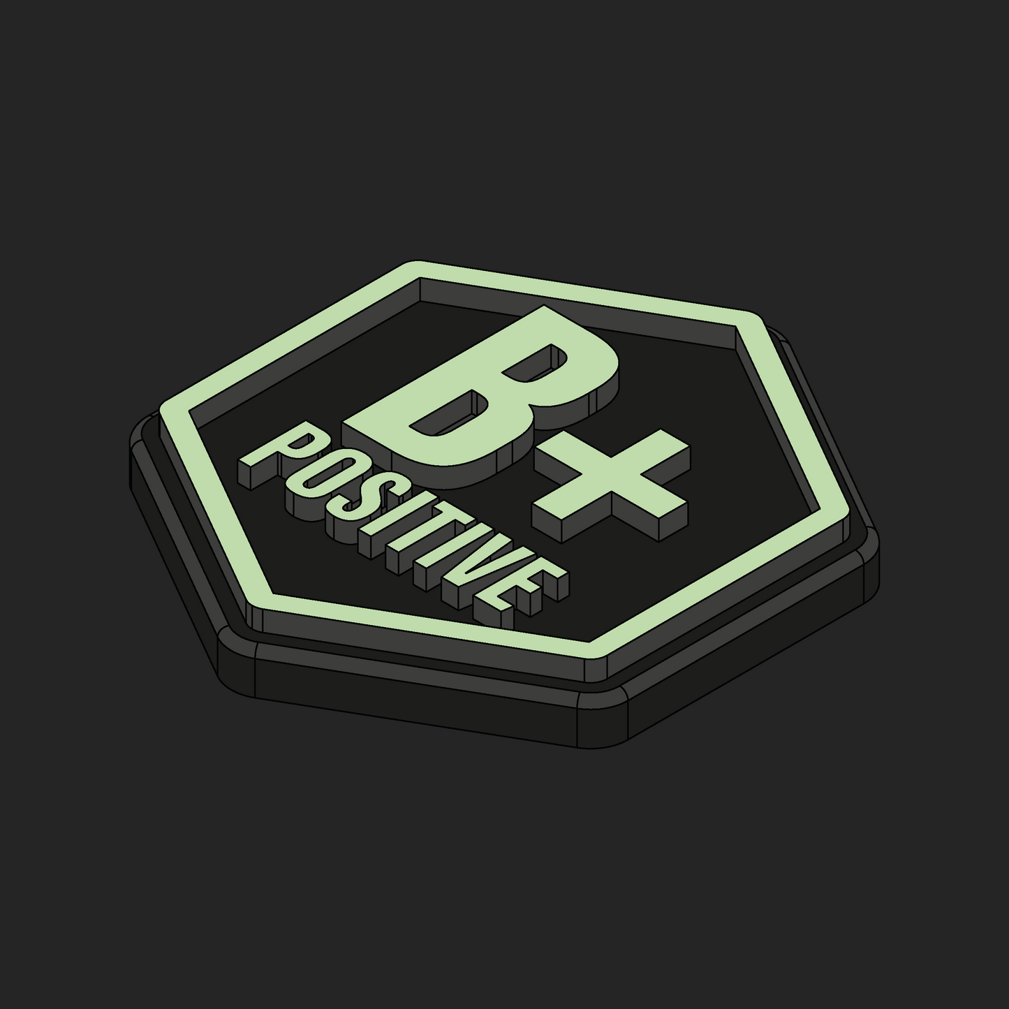 Glow Blood Type Glow Velcro Patches - Hexapatch - All Variants