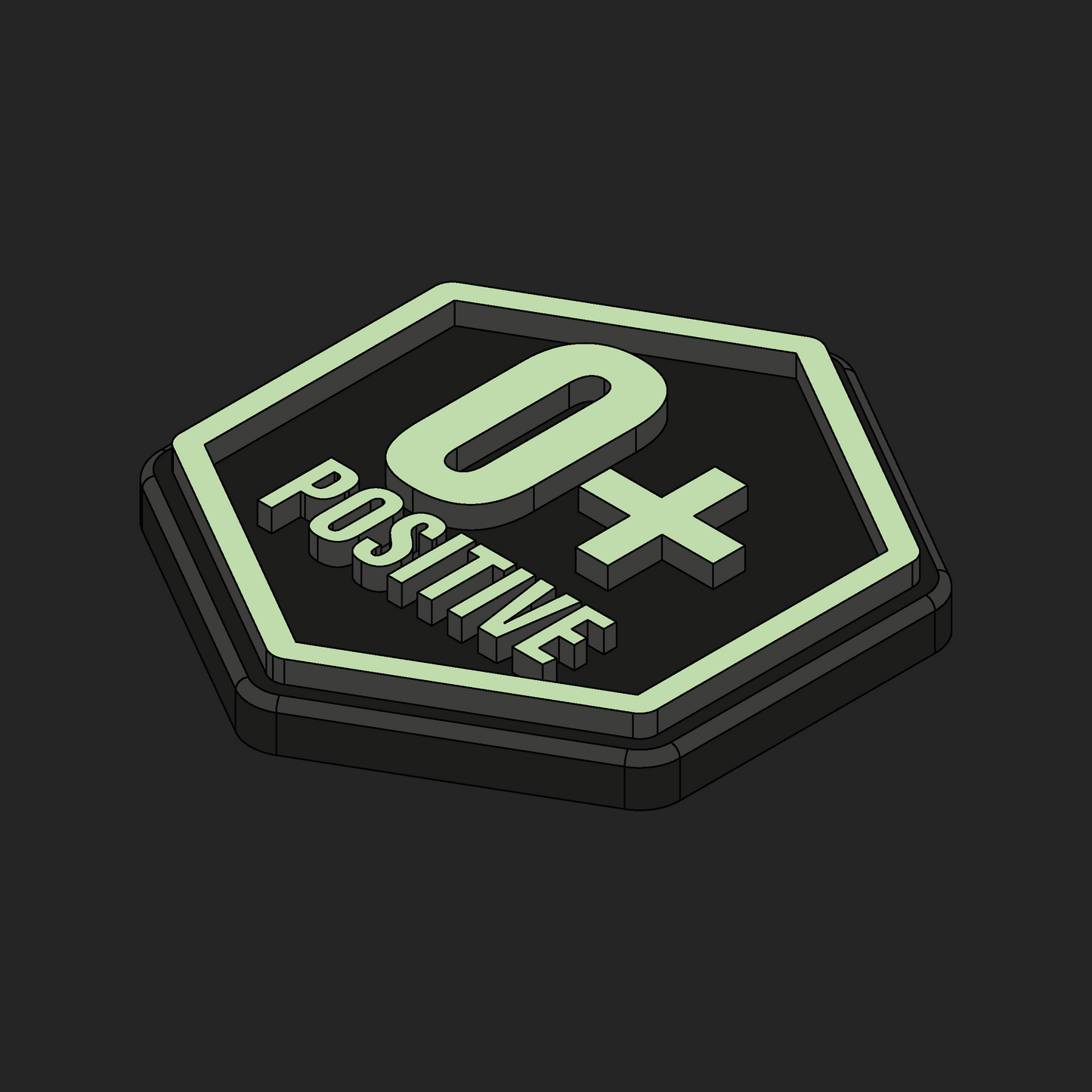 Glow Blood Type Glow Velcro Patches - Hexapatch - All Variants