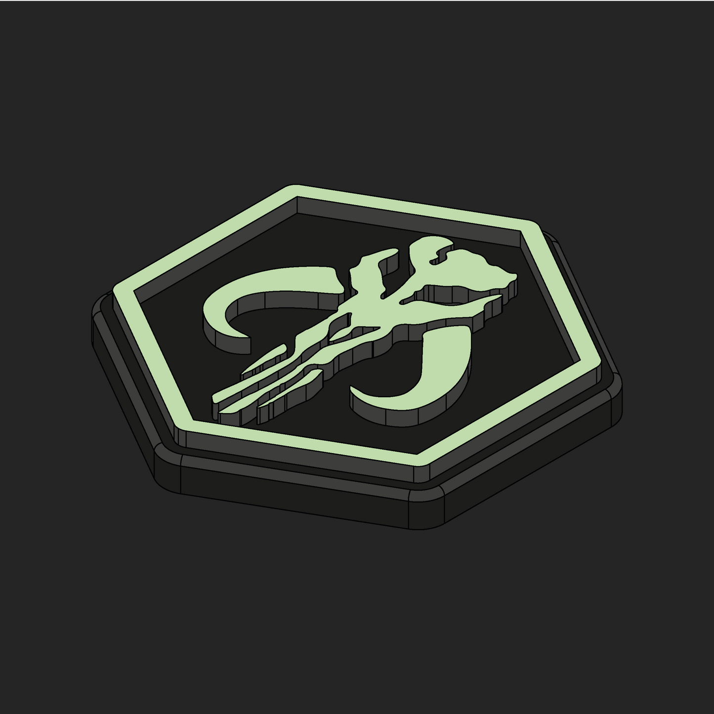 Jango Fett Glow Velcro Patches - Hexapatch