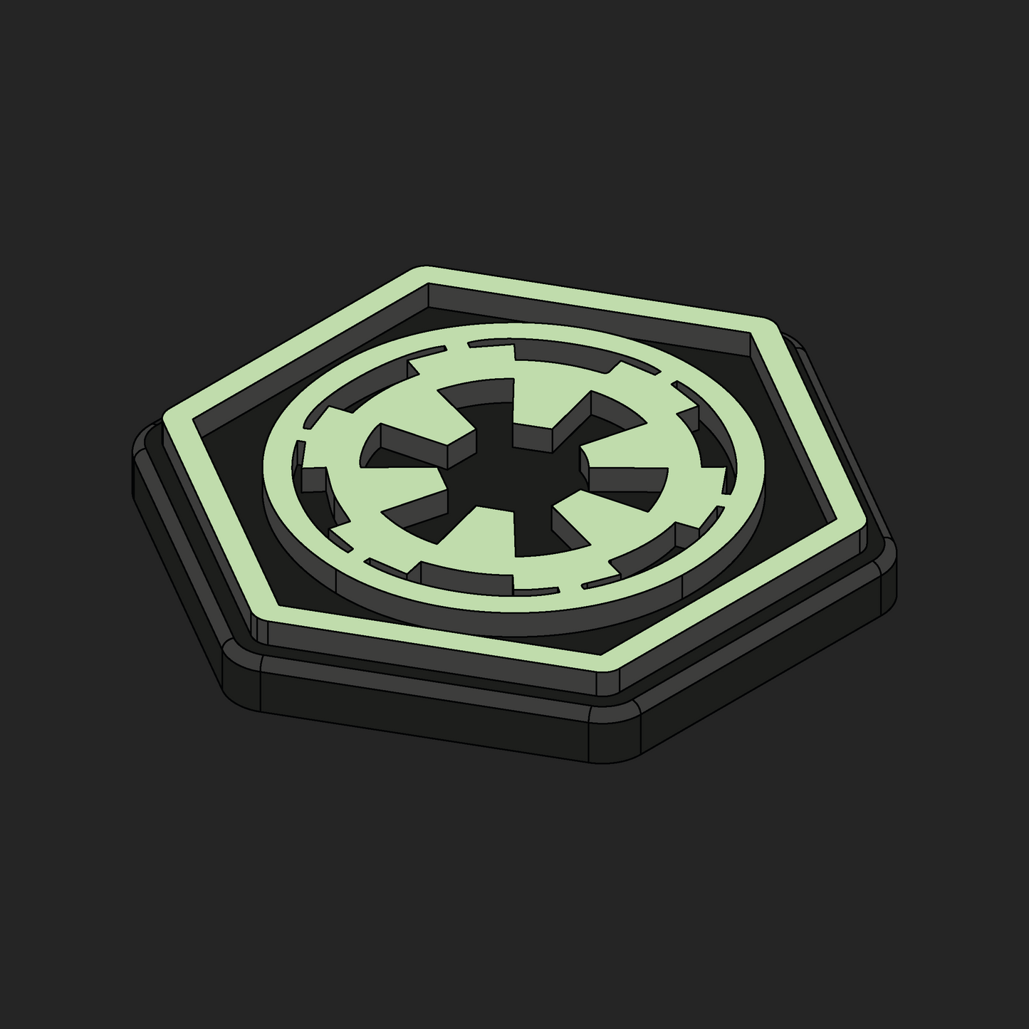Empire Glow Velcro Patches - Hexapatch