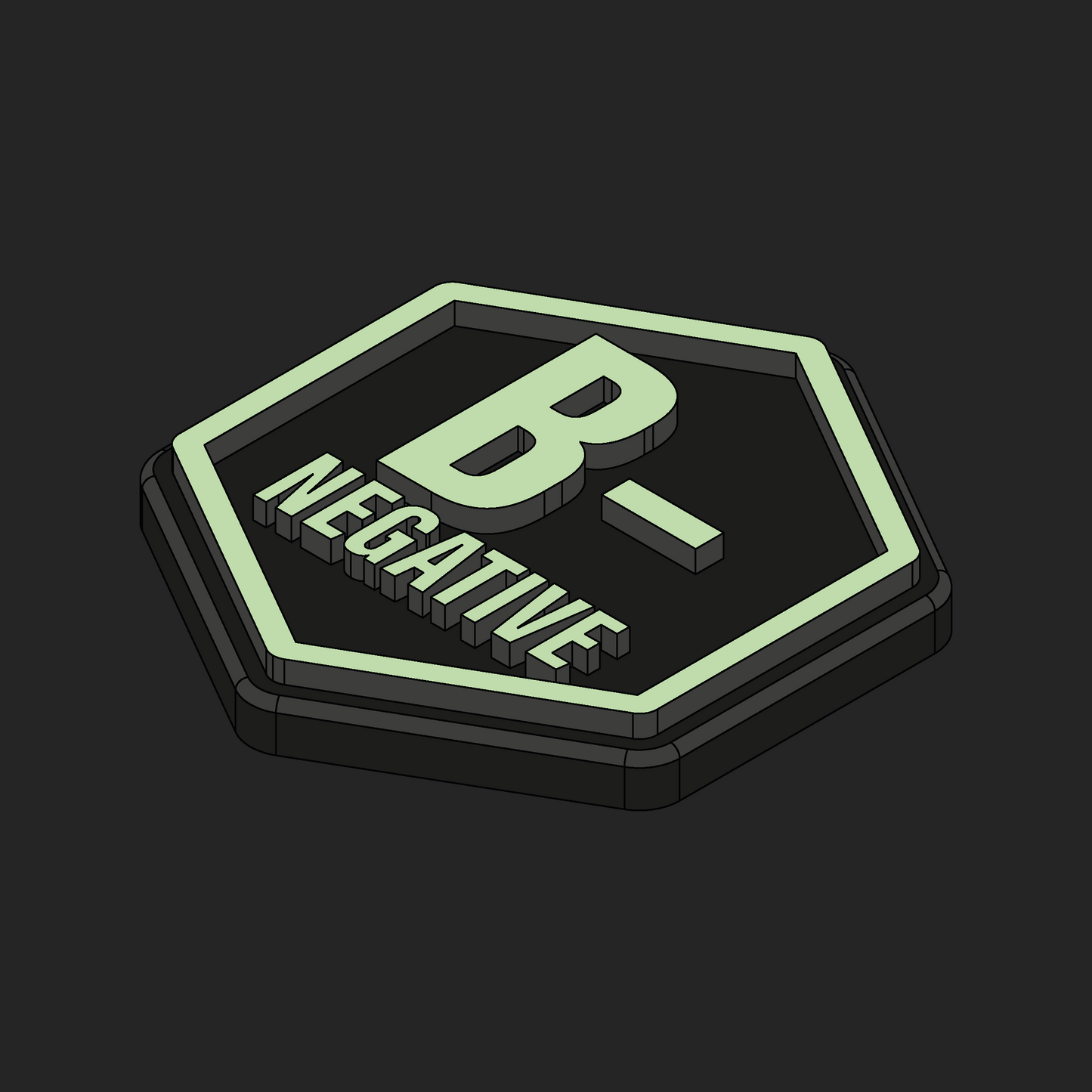 Glow Blood Type Glow Velcro Patches - Hexapatch - All Variants