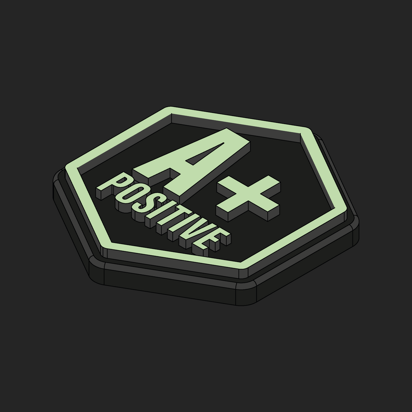 Glow Blood Type Glow Velcro Patches - Hexapatch - All Variants