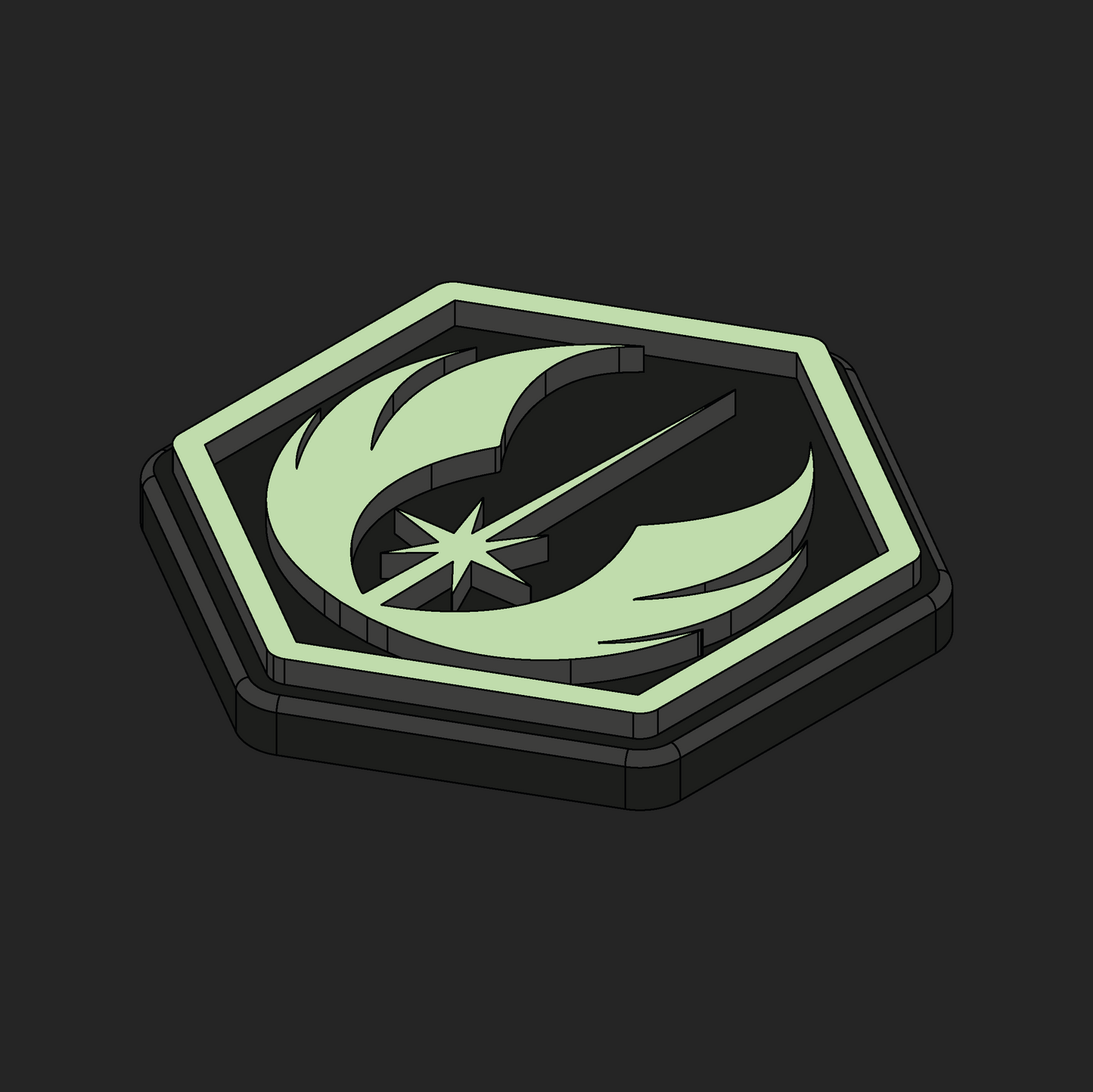 Jedi Glow Velcro Patches - Hexapatch