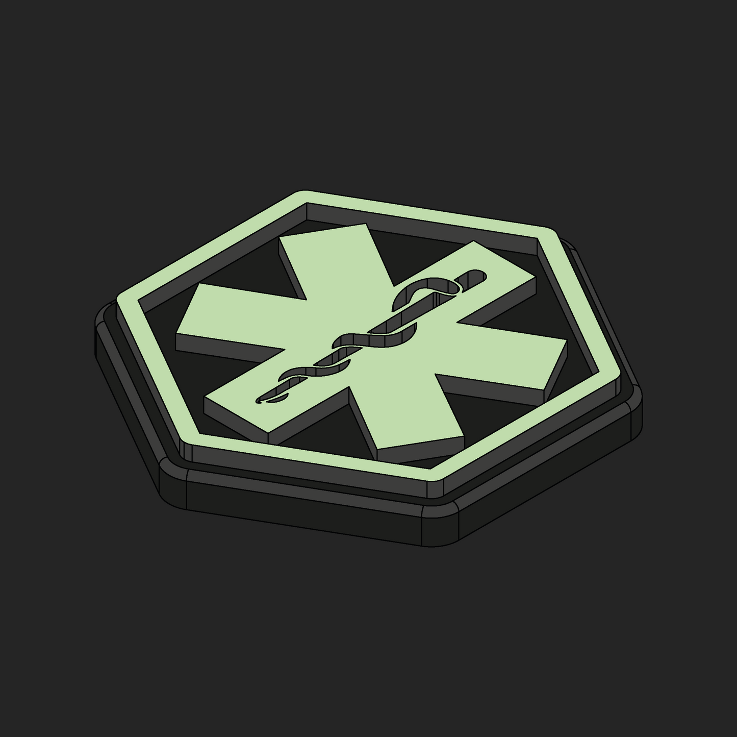 Paramedic Glow Velcro Patches - Hexapatch