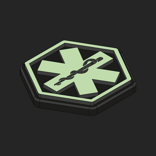 Paramedic Glow Velcro Patches - Hexapatch