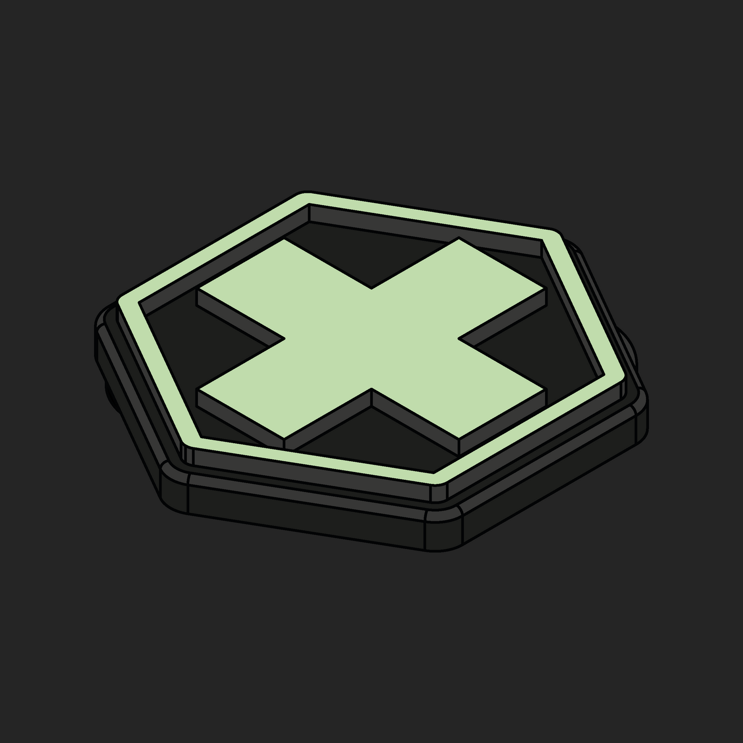 First Aid Glow Velcro Patches - Hexapatch