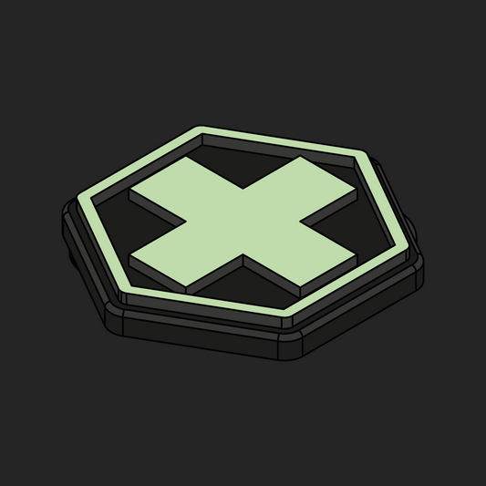 First Aid Glow Velcro Patches - Hexapatch