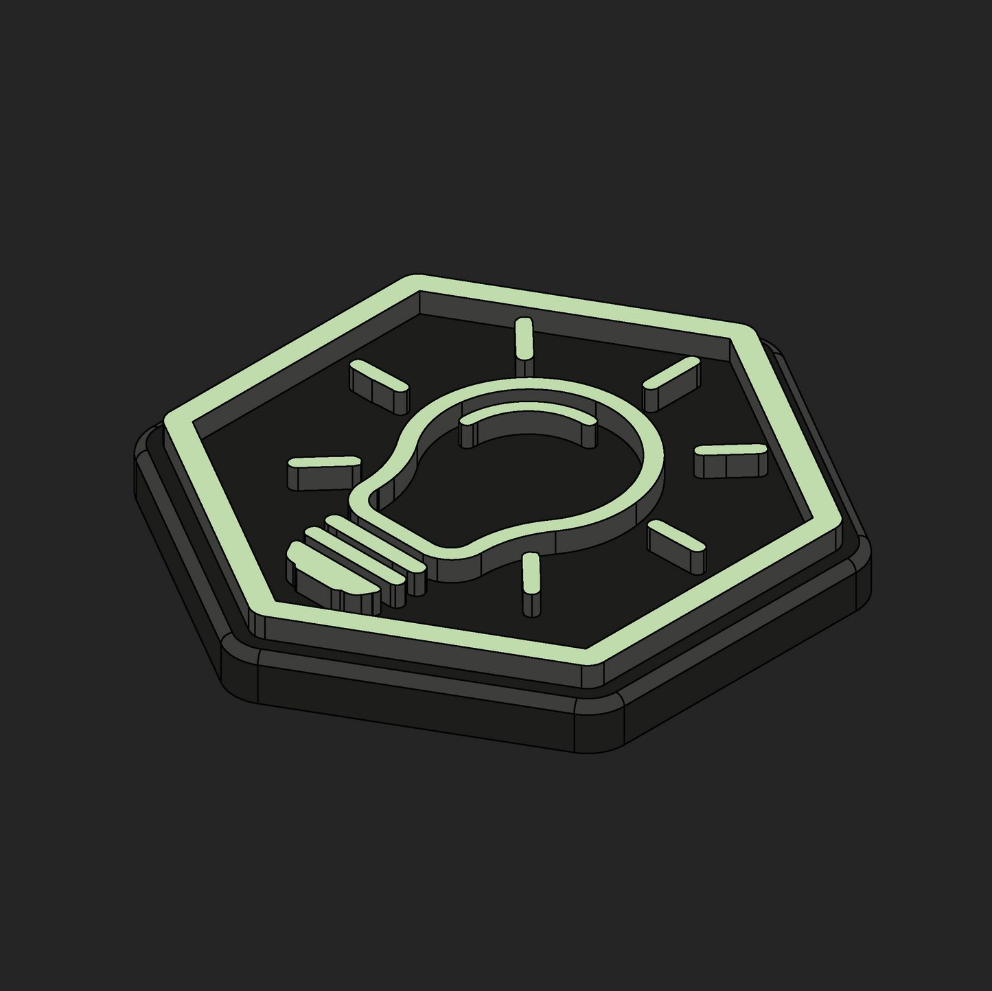 Lightbulb Glow Velcro Patches - Hexapatch