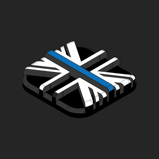 Union Jack Thin Line Velcro Patches - 1x1