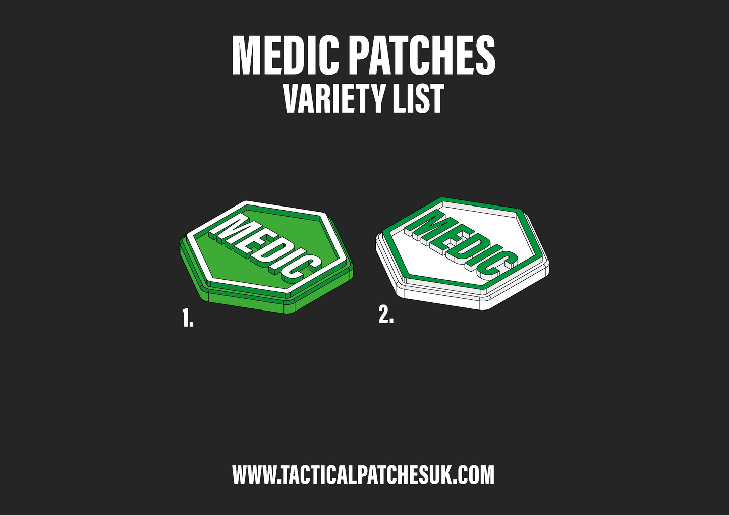 Medic Green Hexpatch Velcro Patches
