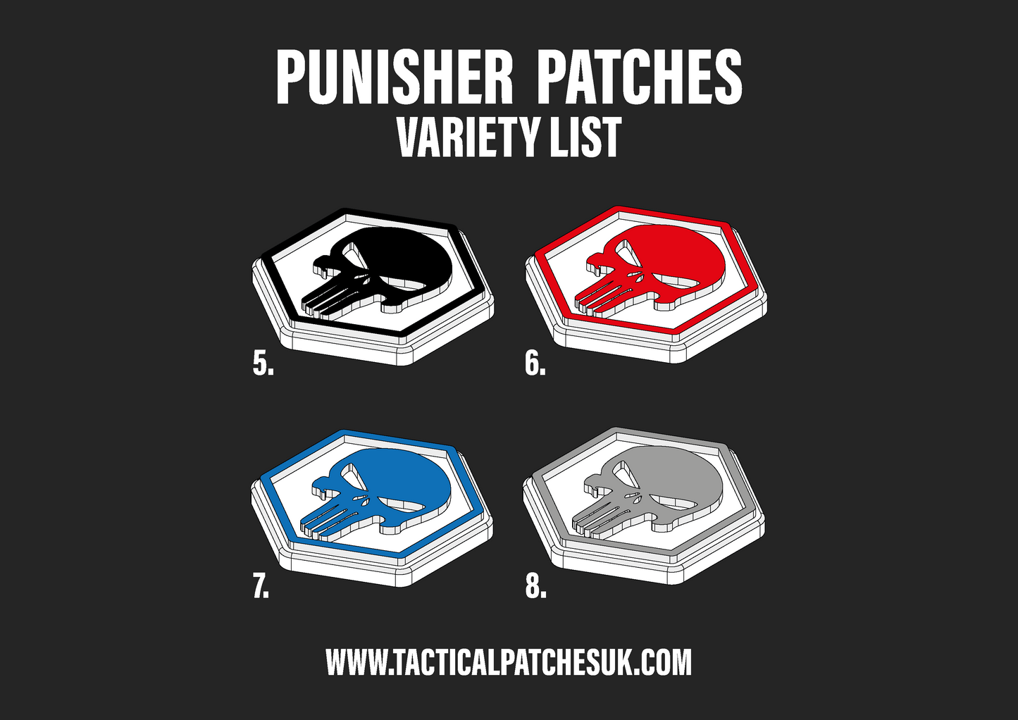 Punisher Hexapatch Velcro Patches