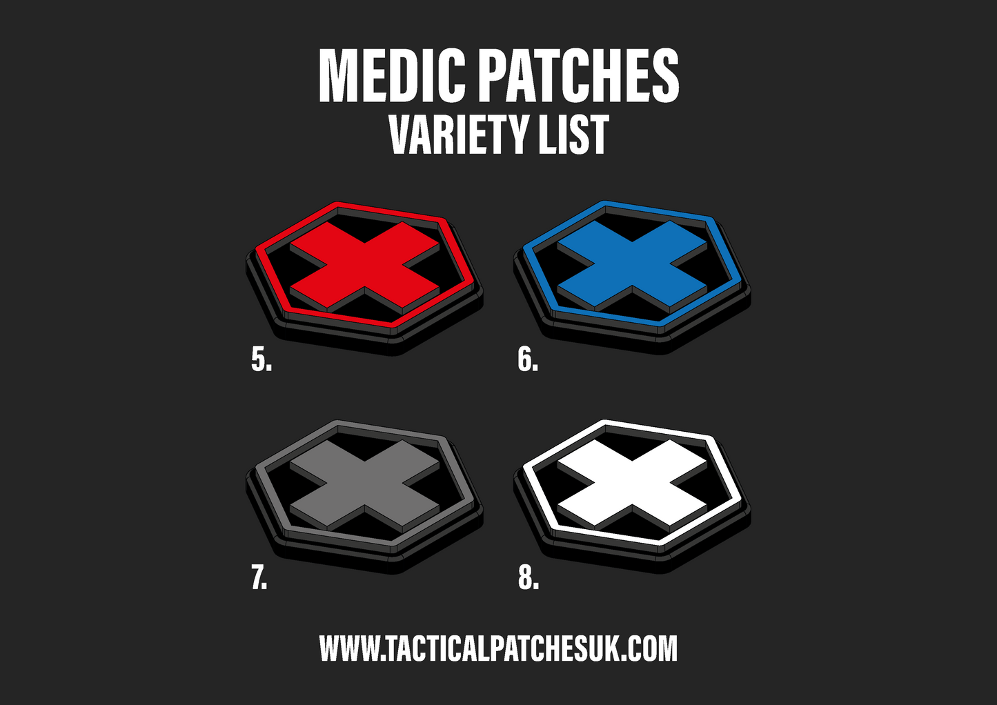 First Aid Hexagon Velcro Patches