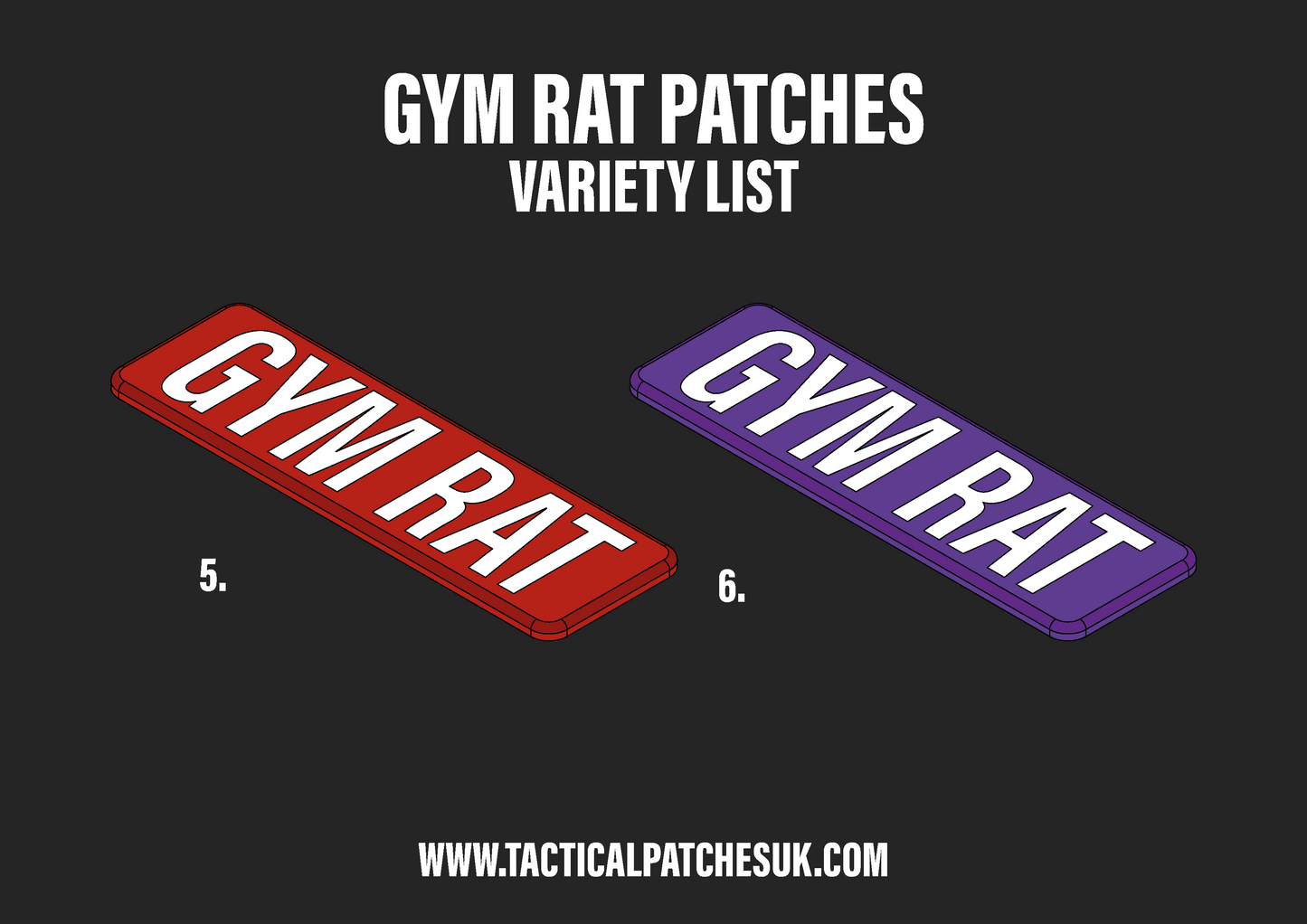 Gym Rat Velcro Patches