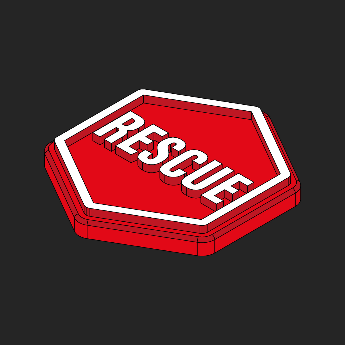 Simple Rescue Patch Rescue Hexagon Velcro Patches - Emergency Services - TacticalPatchesUK ...