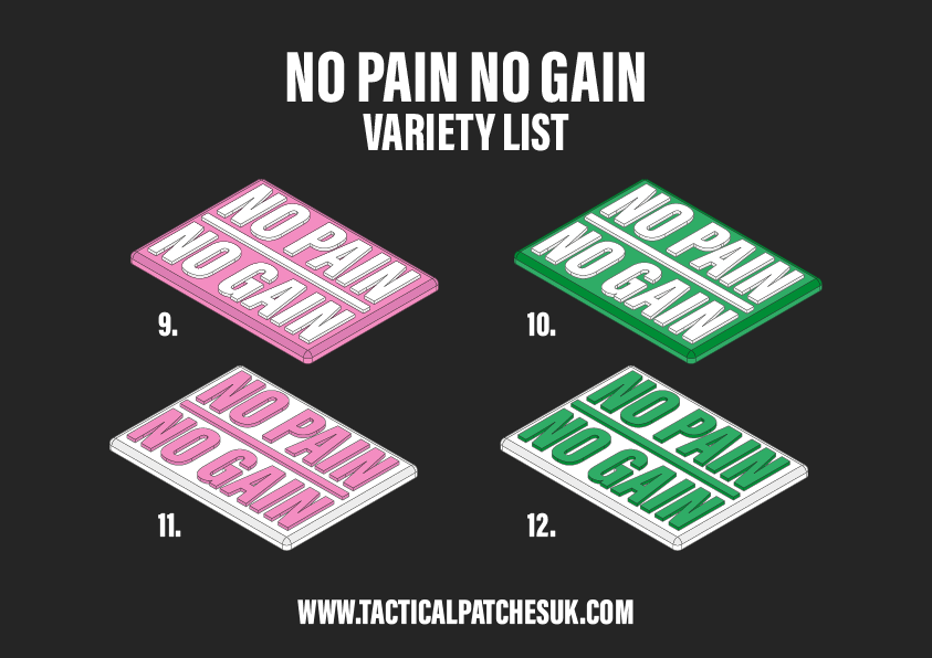 NO PAIN NO GAIN - Velcro Patch