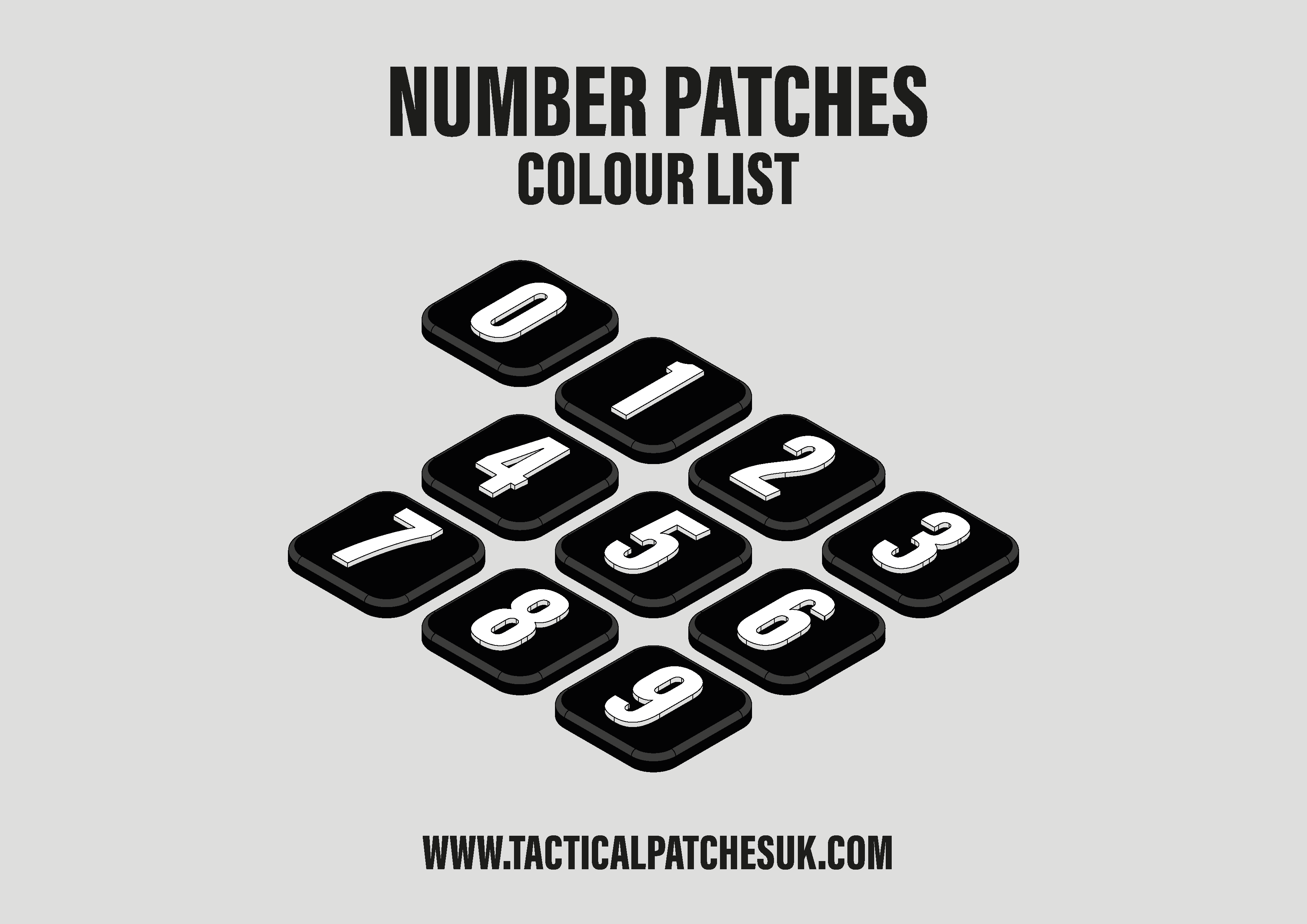 Military Style Patch Tactical Number Patch - Coyote Color, Number Nine ...