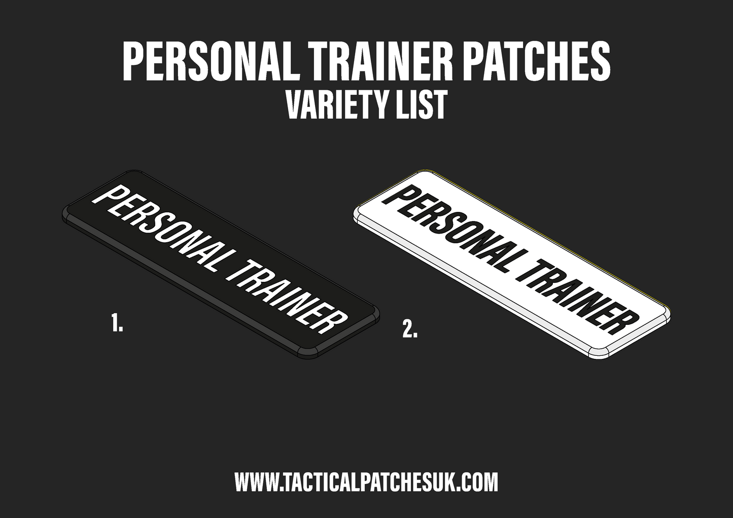 Personal Trainer Velcro Patches