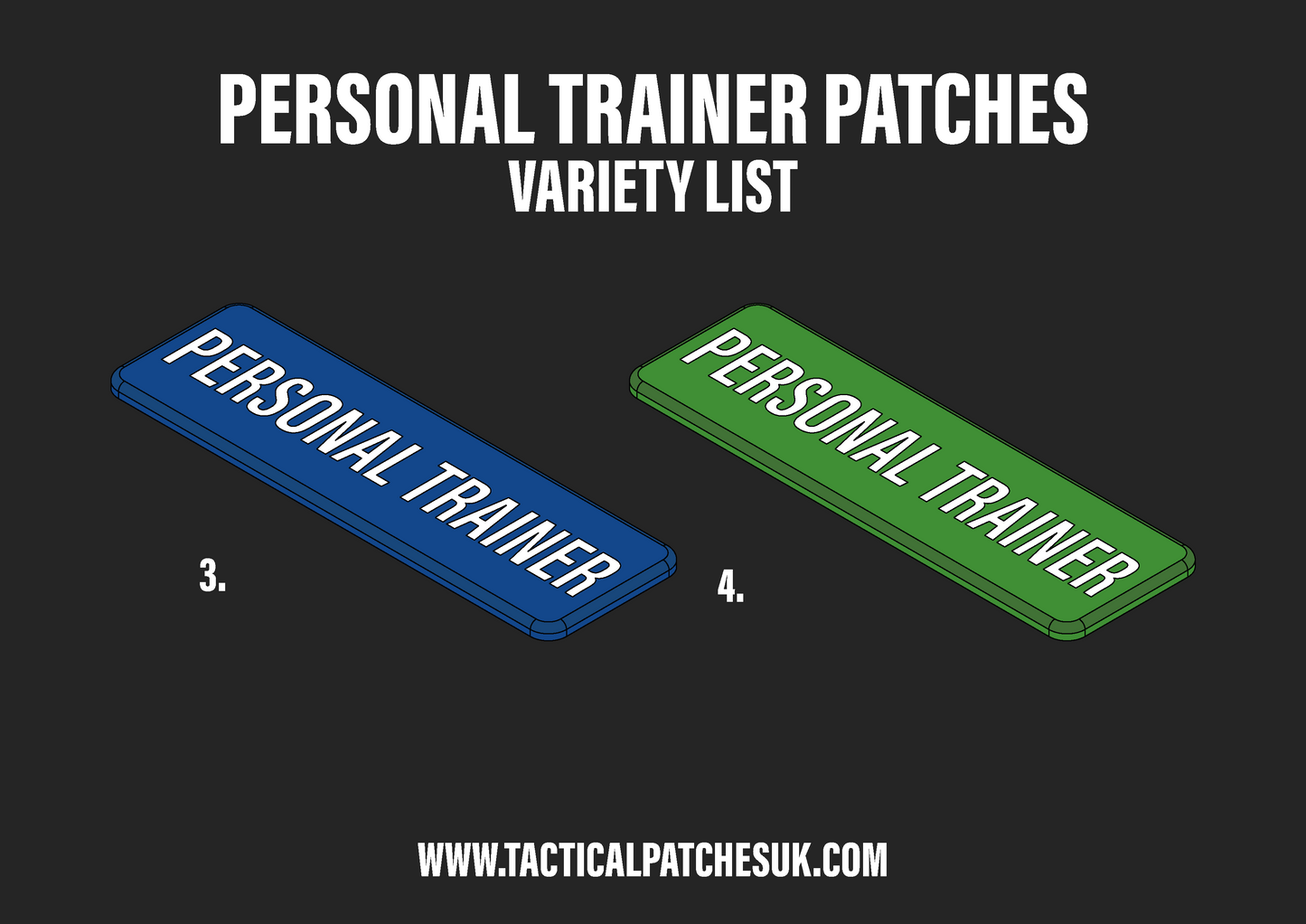 Personal Trainer Velcro Patches