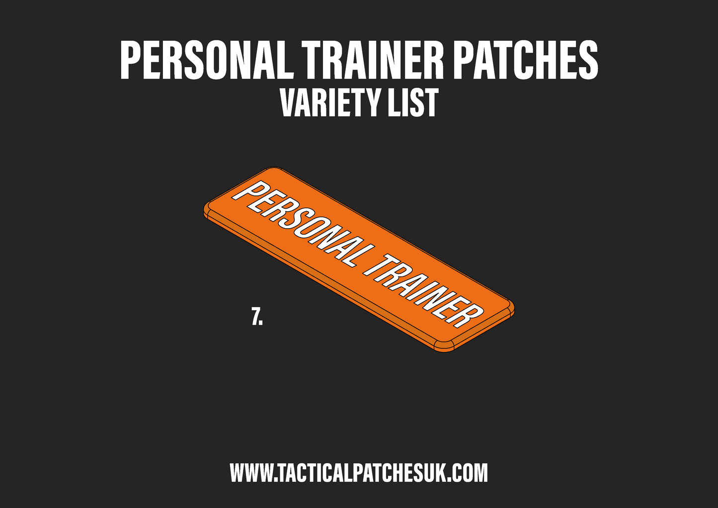 Personal Trainer Velcro Patches