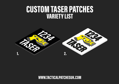 Taser Icon & Collar Number Custom Patch