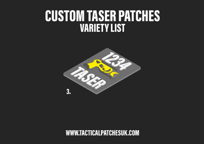 Taser Icon & Collar Number Custom Patch