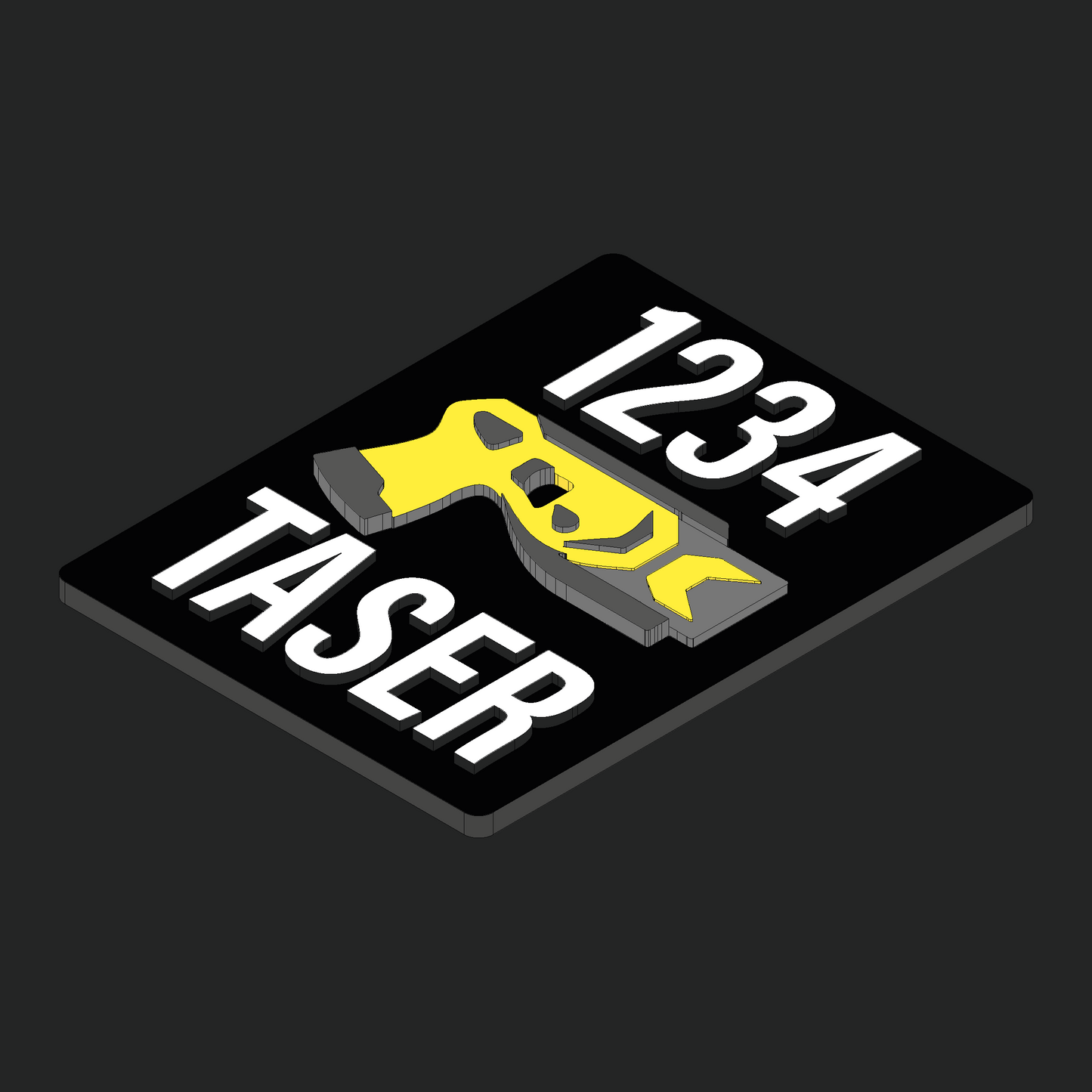 Taser Icon & Collar Number Custom Patch