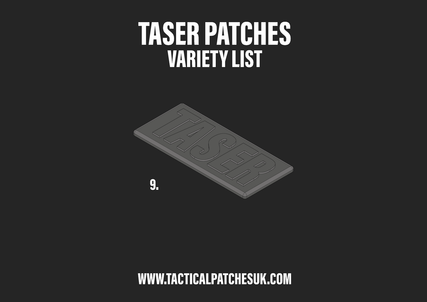 TASER Text Velcro Patch