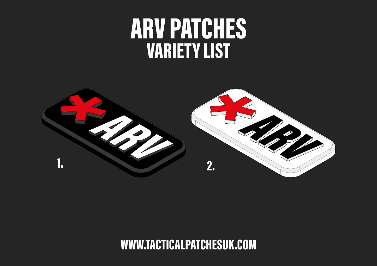 ARV & Star Velcro Patches - 1x2
