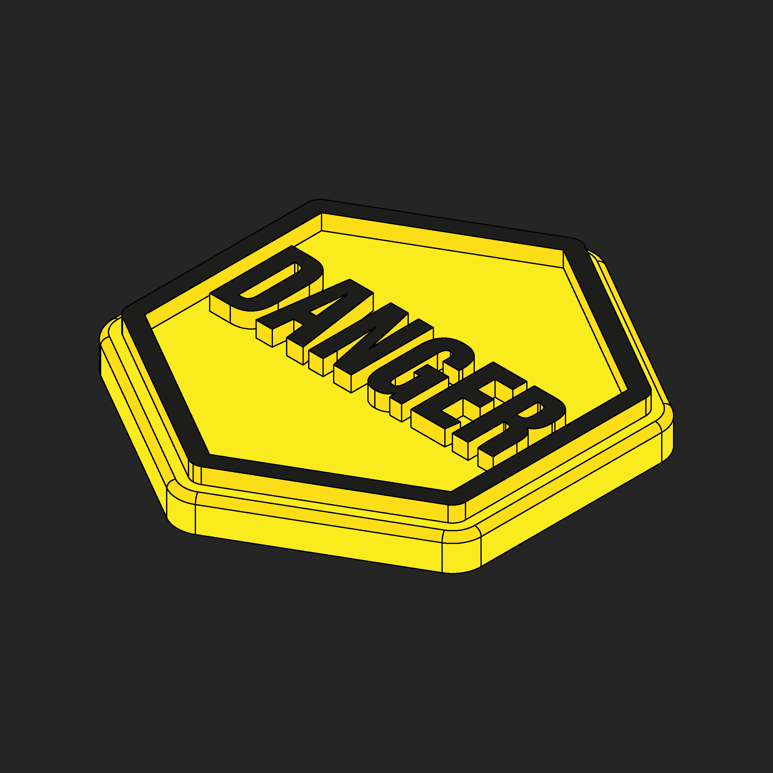 Danger Hexagon Velcro Patches - Warning Sign - TacticalPatchesUK ...