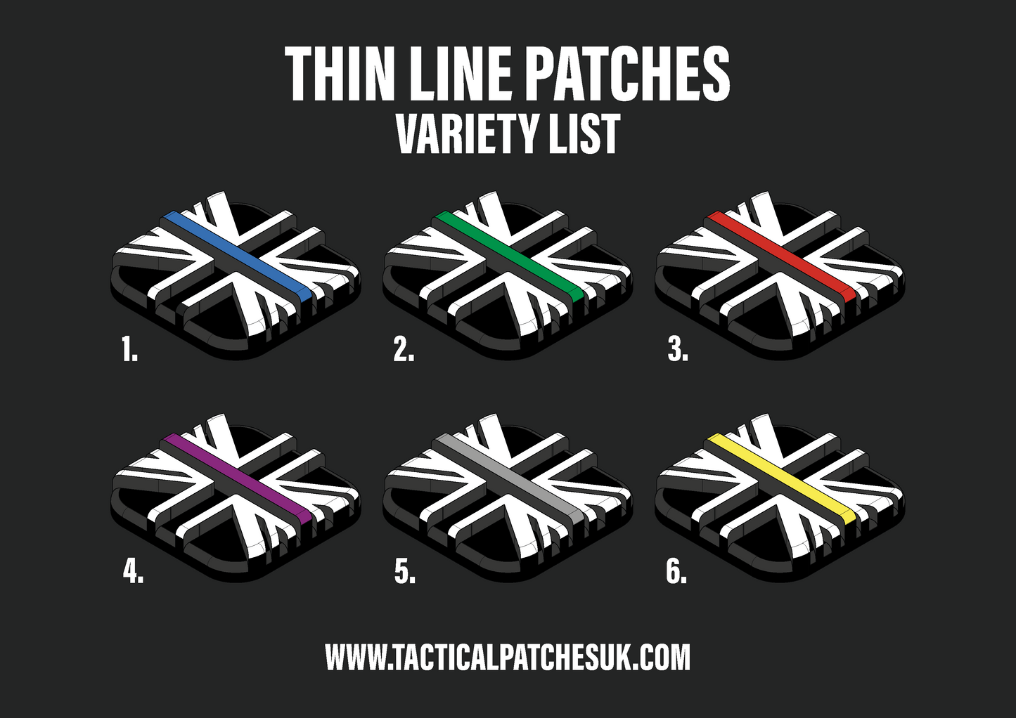Union Jack Thin Line Velcro Patches - 1x1