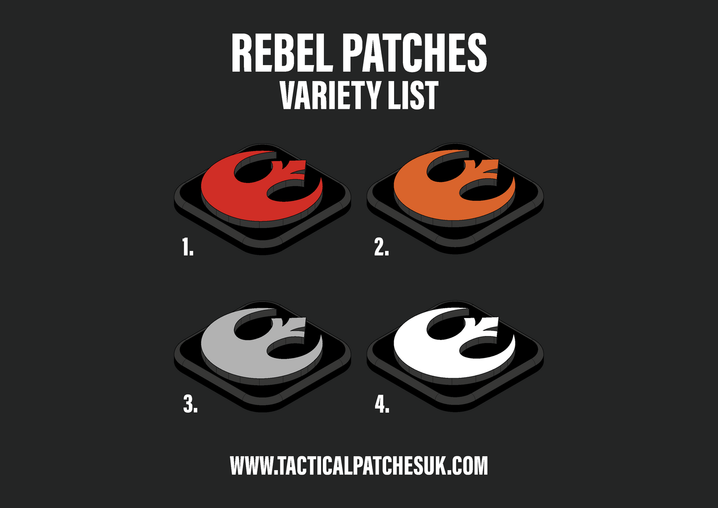 Rebel Velcro Patches - 1x1