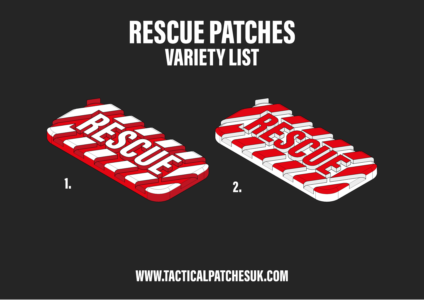 Rescue Velcro Patches - 1x2