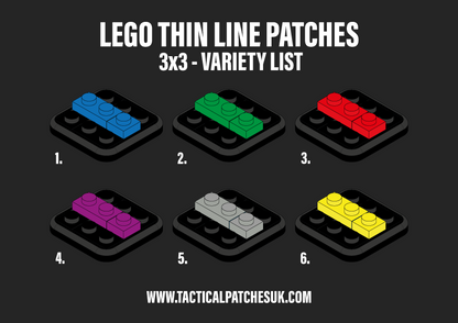 Lego Thin Line Velcro Patches - 3x3