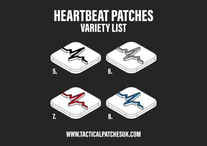 Heartbeat Velcro Patches - 1x1