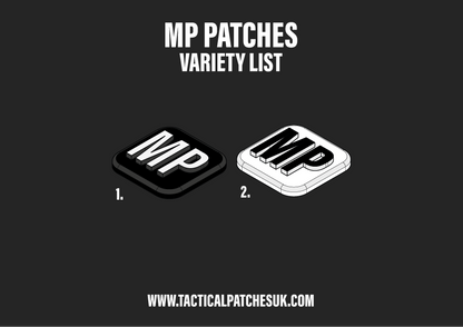 MP - Military Police Velcro Patches - 1x1