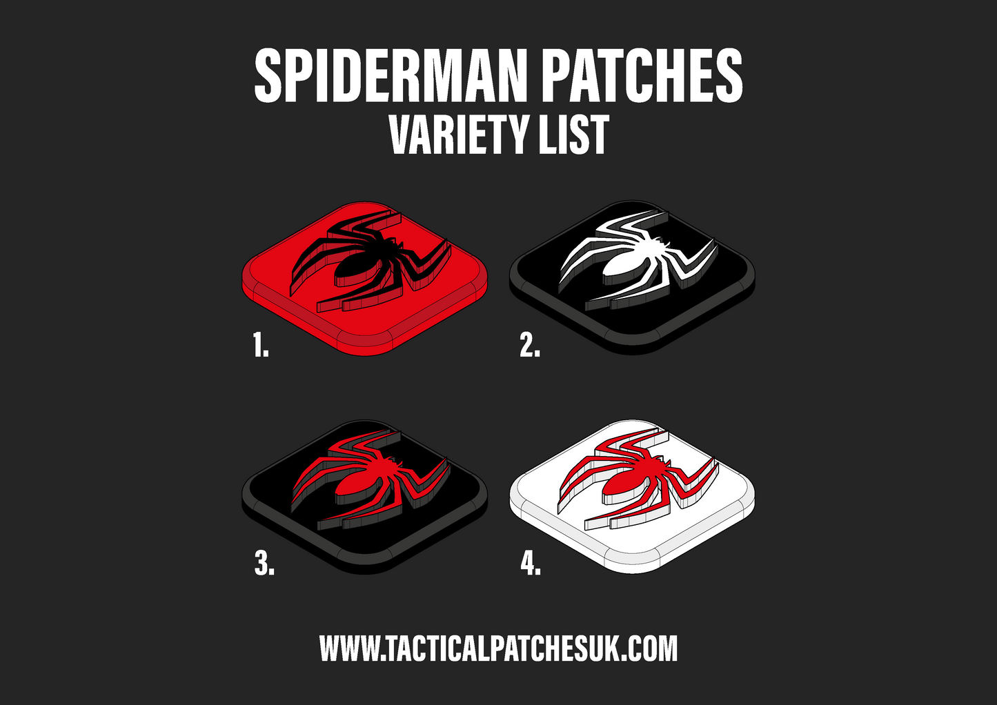 Spiderman Velcro Patches - 1x1