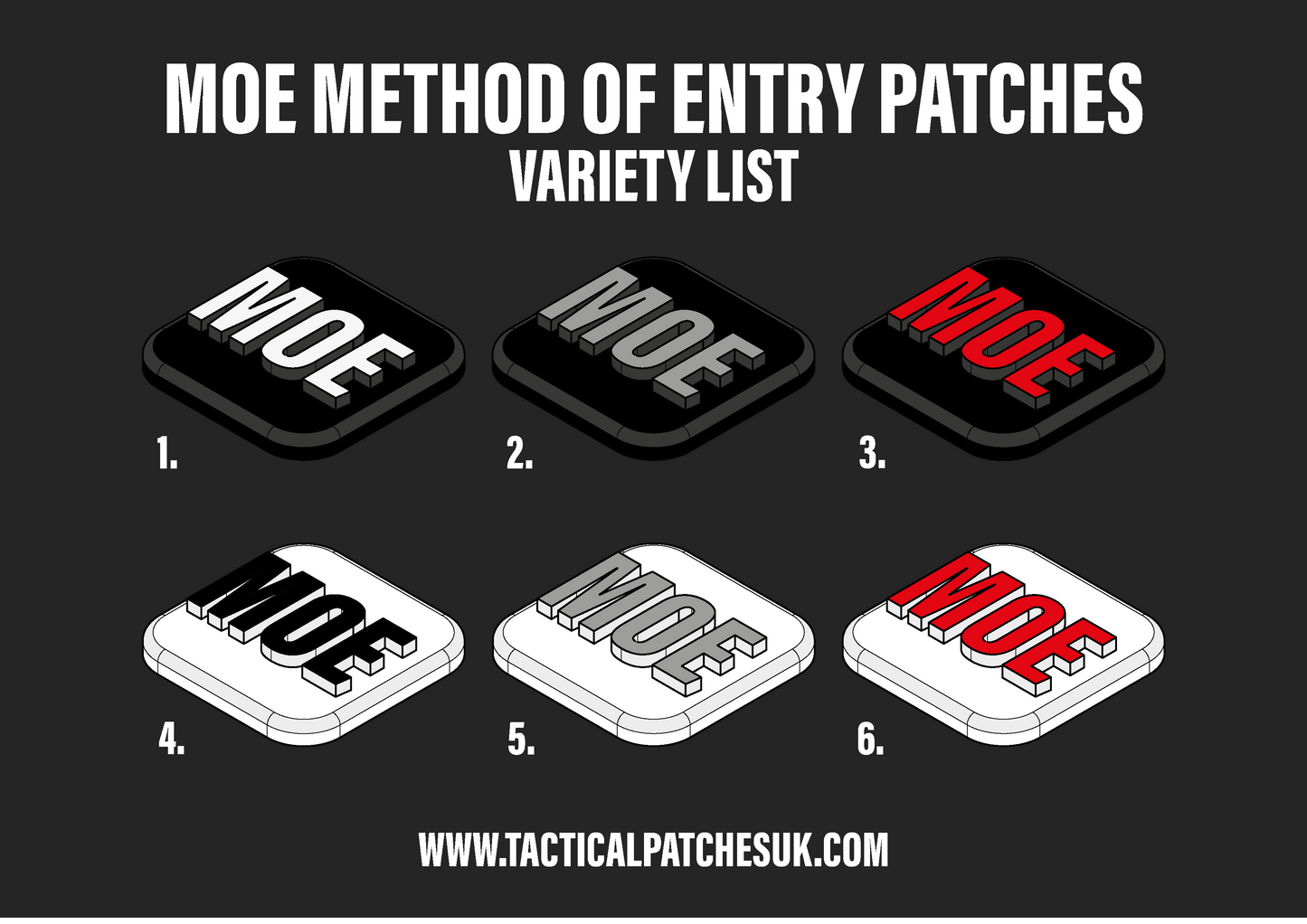 MOE - Method of Entry Velcro Patches - 1x1