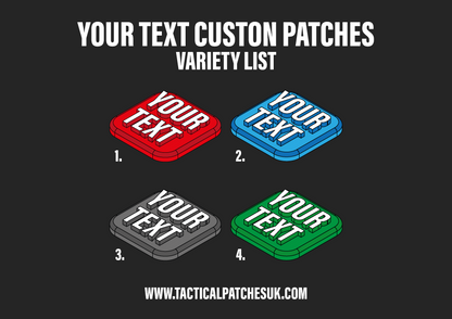 Custom Your Text Velcro Patches - 1x1