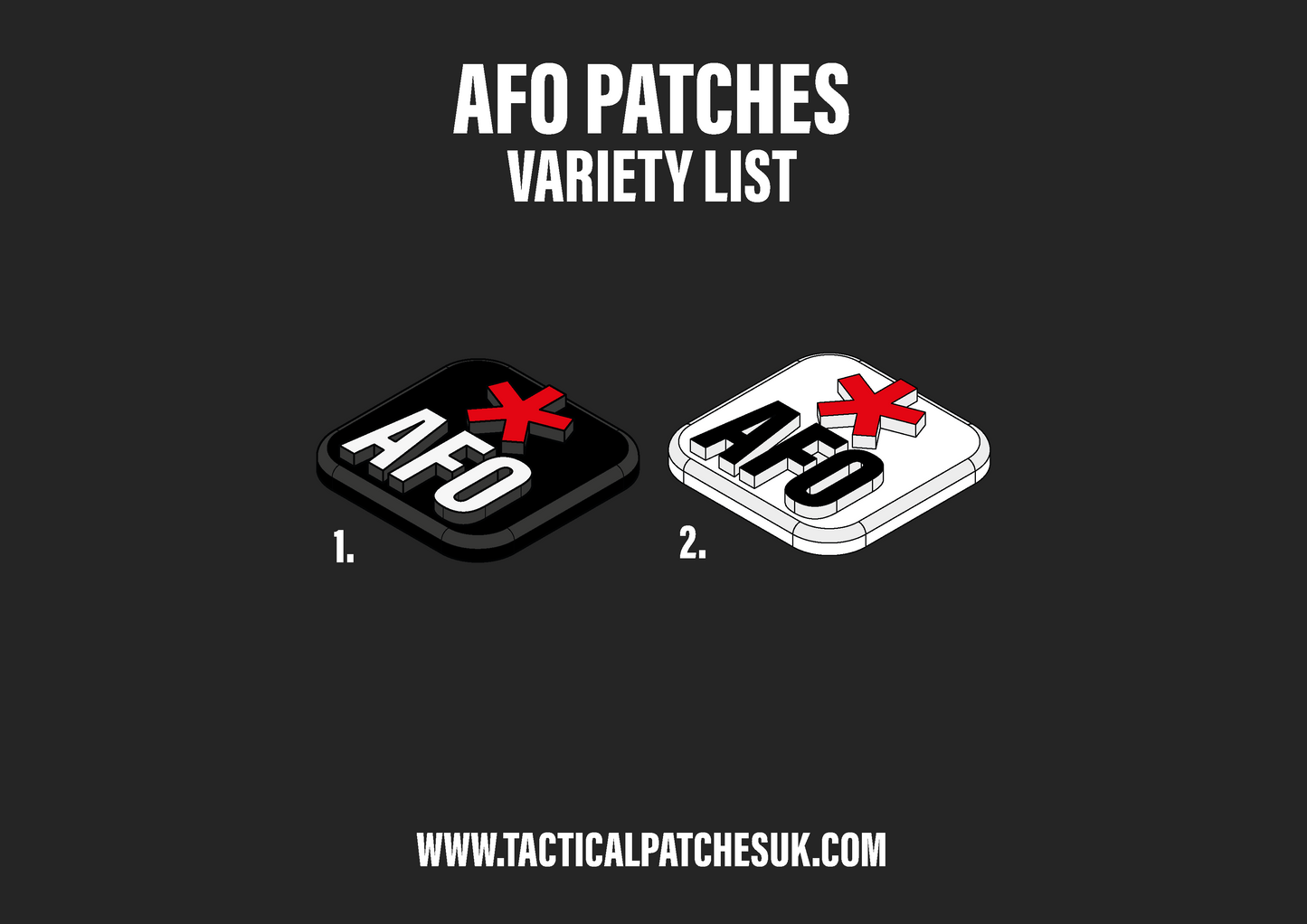 AFO & Star Velcro Patches - 1x1