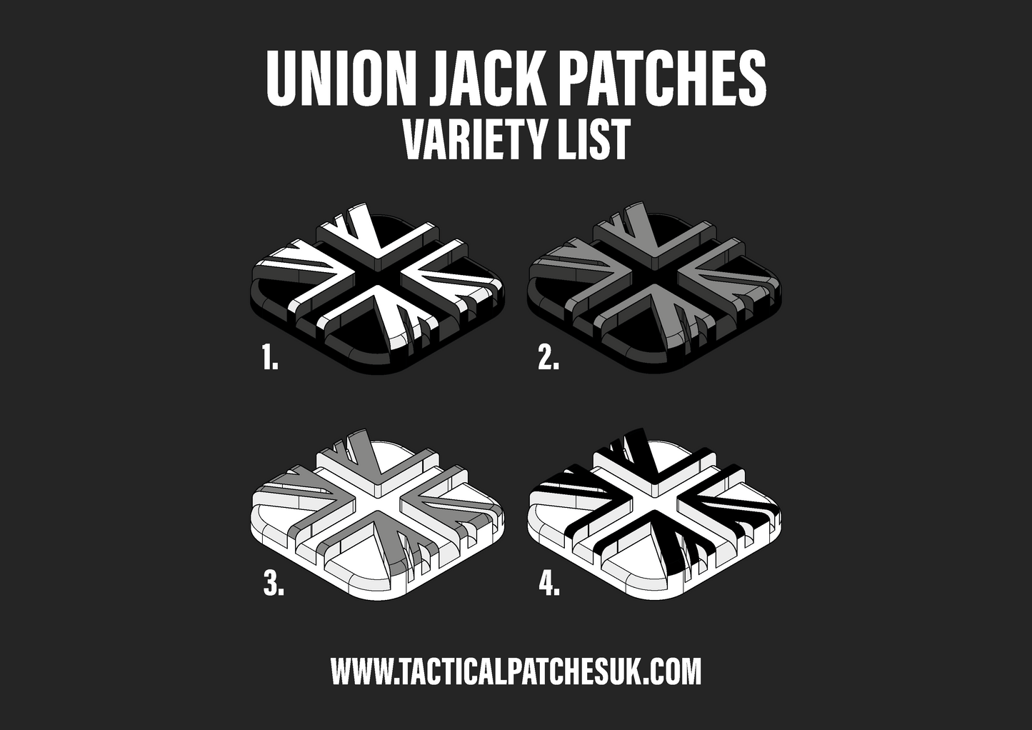 Union Jack Velcro Patches - 1x1