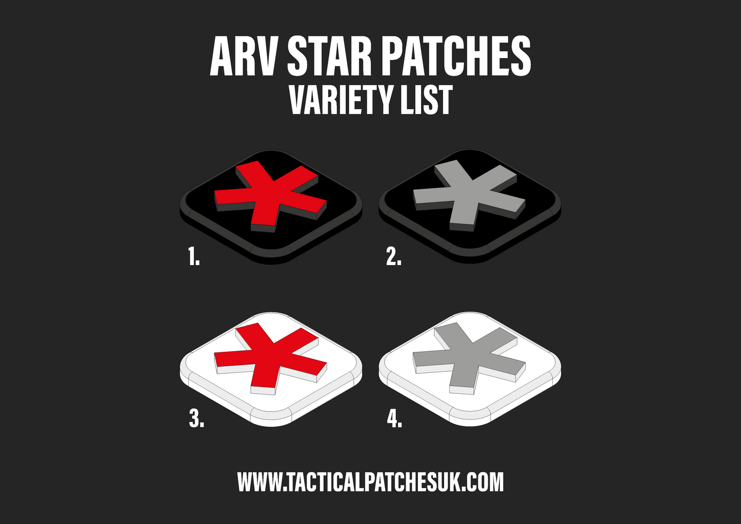 AFO/ARV Star Velcro Patches - 1x1