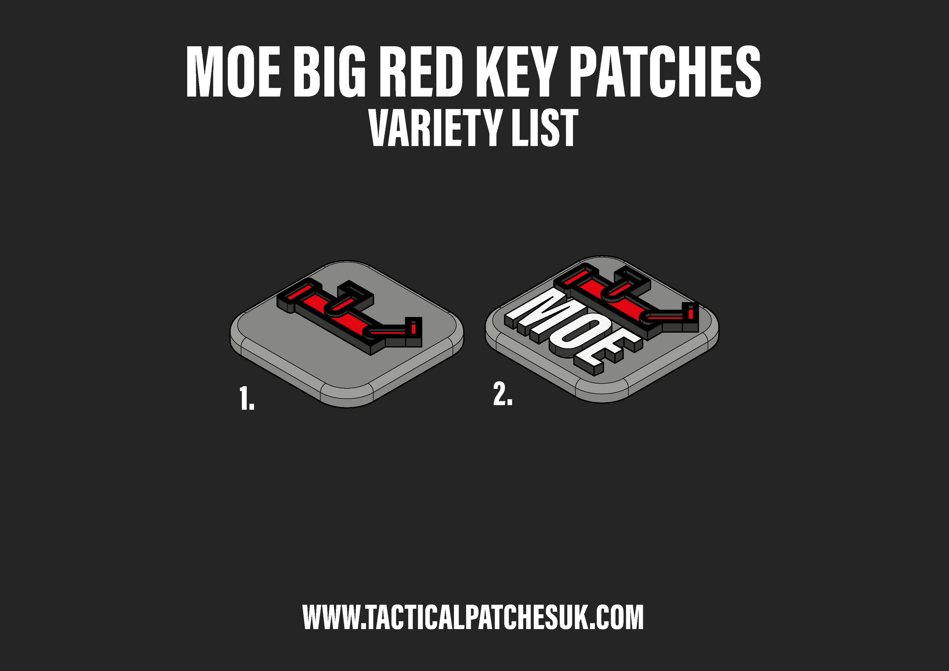 MOE - Big Red Key Velcro Patches - Police - TacticalPatchesUK - 1x1 ...
