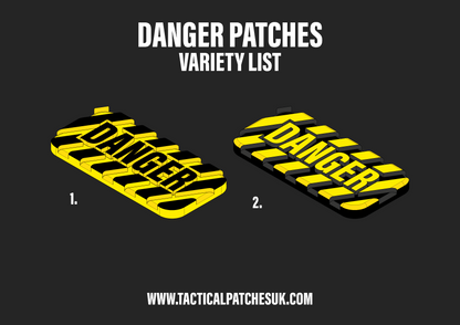 Danger Velcro Patches - 1x2