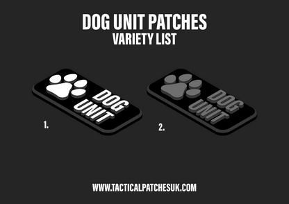 Dog Unit Velcro Patches - 1x2