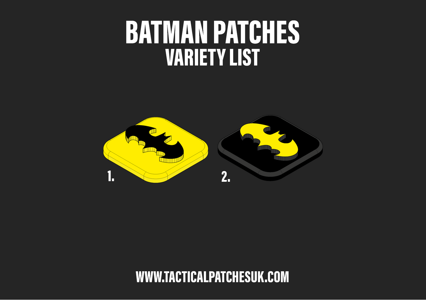 Batman Velcro Patches - 1x1