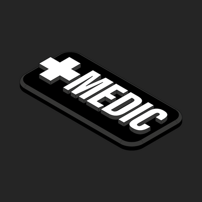 Medic Cross and Text Velcro Patches - 1x2
