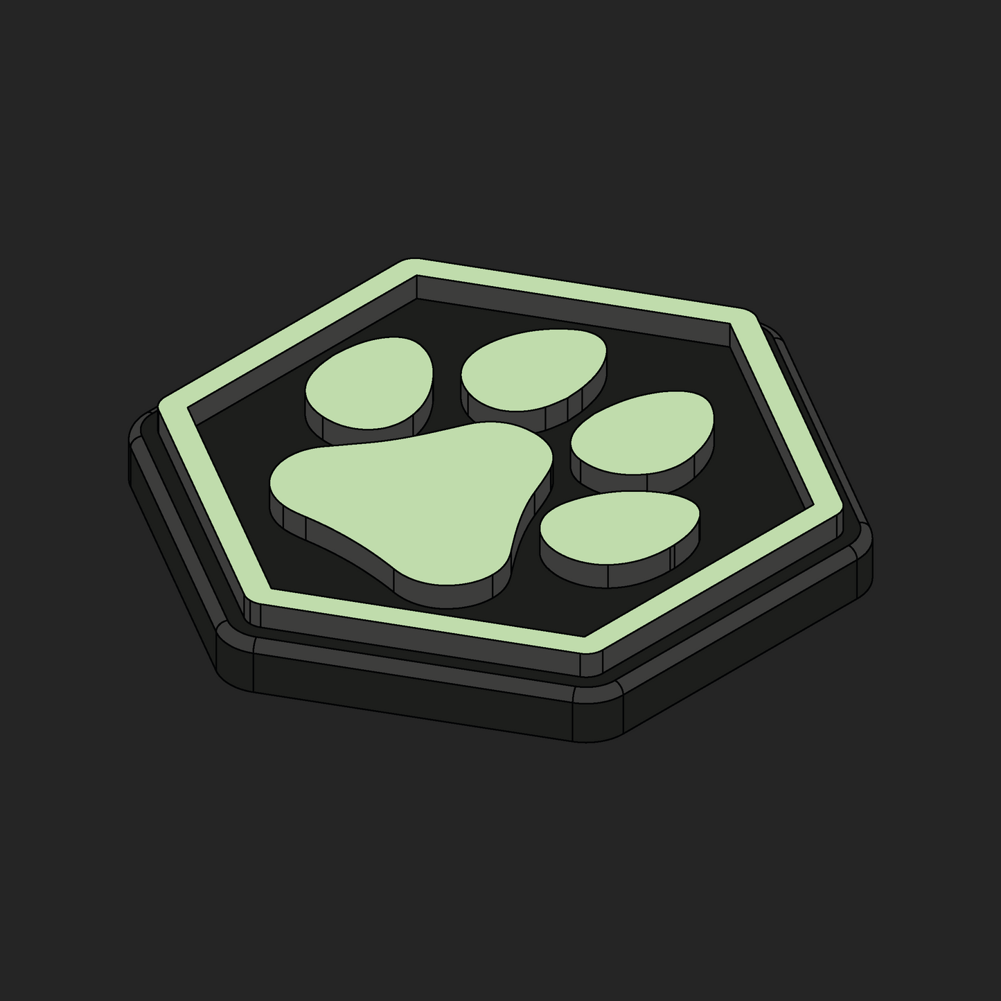 Dog Paw Glow Velcro Patches - Hexapatch