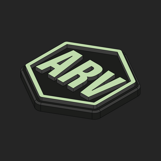 ARV Glow Text Velcro Patches - Hexapatch